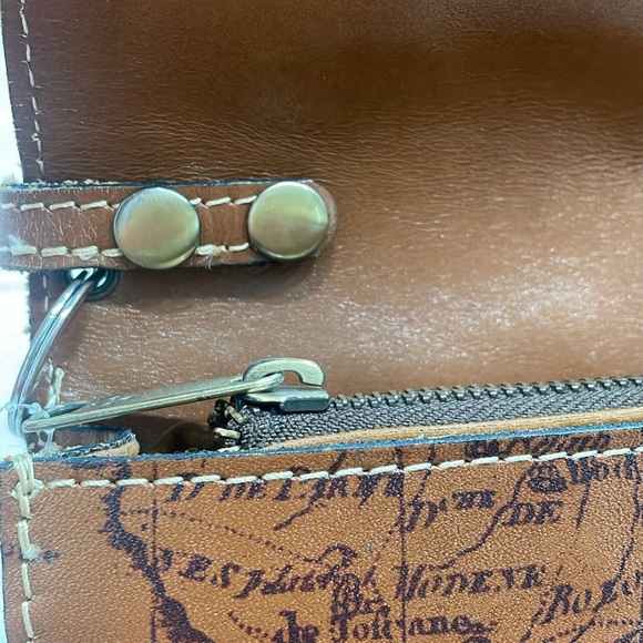 PATRICIA NASH Riot Rust Signature Map Leather Crossbody bag - Picture 6 of 16